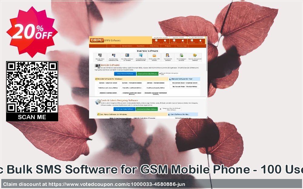 DRPU MAC Bulk SMS Software for GSM Mobile Phone - 100 User Plan Coupon, discount Wide-site discount 2024 DRPU Mac Bulk SMS Software for GSM Mobile Phone - 100 User License. Promotion: amazing discount code of DRPU Mac Bulk SMS Software for GSM Mobile Phone - 100 User License 2024