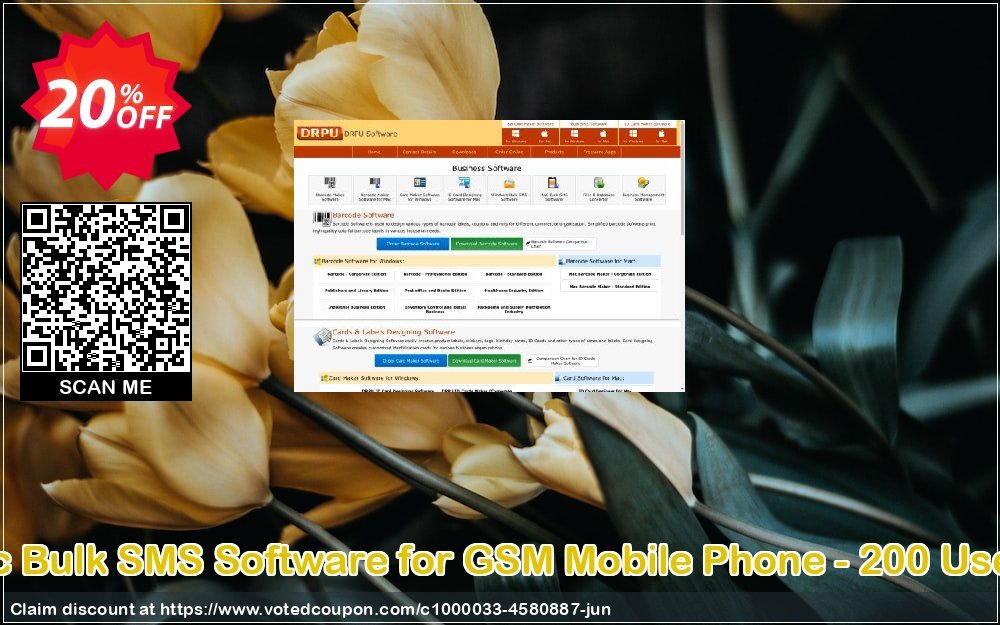 DRPU MAC Bulk SMS Software for GSM Mobile Phone - 200 User Plan Coupon, discount Wide-site discount 2024 DRPU Mac Bulk SMS Software for GSM Mobile Phone - 200 User License. Promotion: stunning promo code of DRPU Mac Bulk SMS Software for GSM Mobile Phone - 200 User License 2024