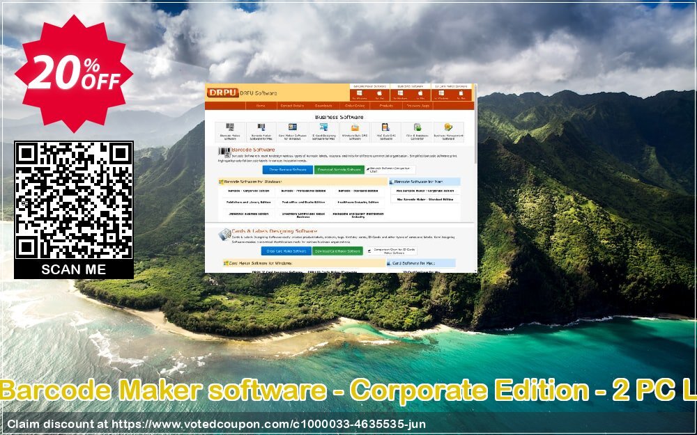 DRPU Barcode Maker software - Corporate Edition - 2 PC Plan Coupon Code Jun 2024, 20% OFF - VotedCoupon