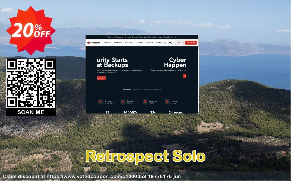 Retrospect Solo Coupon, discount Retrospect Solo v.16 for Windows hottest deals code 2024. Promotion: hottest deals code of Retrospect Solo v.16 for Windows 2024