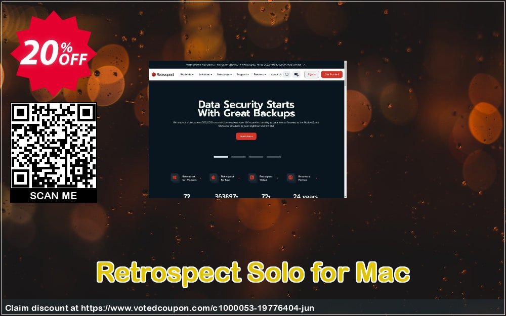 Retrospect Solo for MAC Coupon, discount Retrospect Solo v.17 for Mac Fearsome sales code 2024. Promotion: best discounts code of Retrospect Solo v.16 for Mac 2024