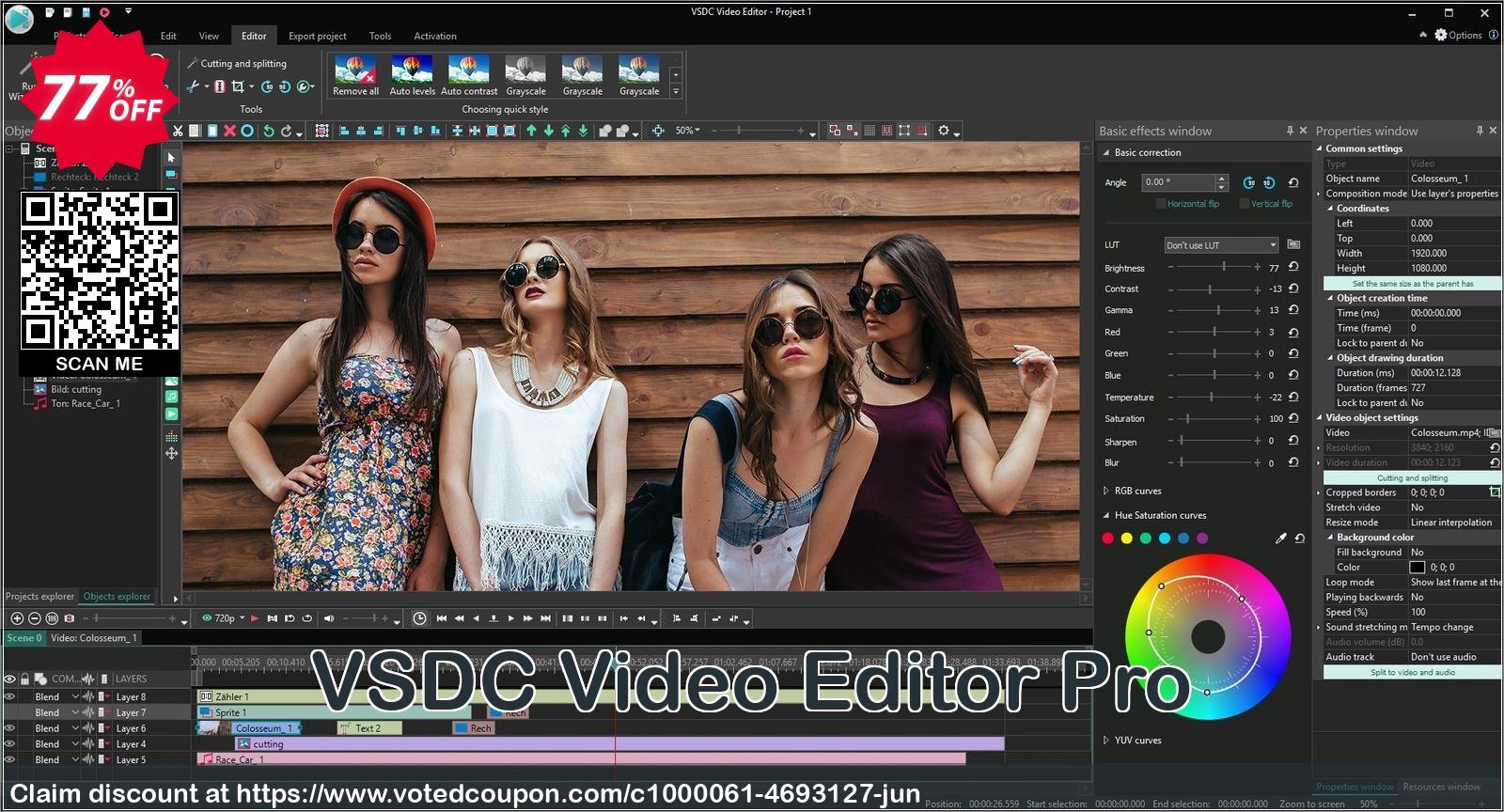 VSDC Video Editor Pro Coupon, discount VSDC Video Editor Pro Stirring offer code 2024. Promotion: imposing deals code of VSDC Video Editor Pro 2024
