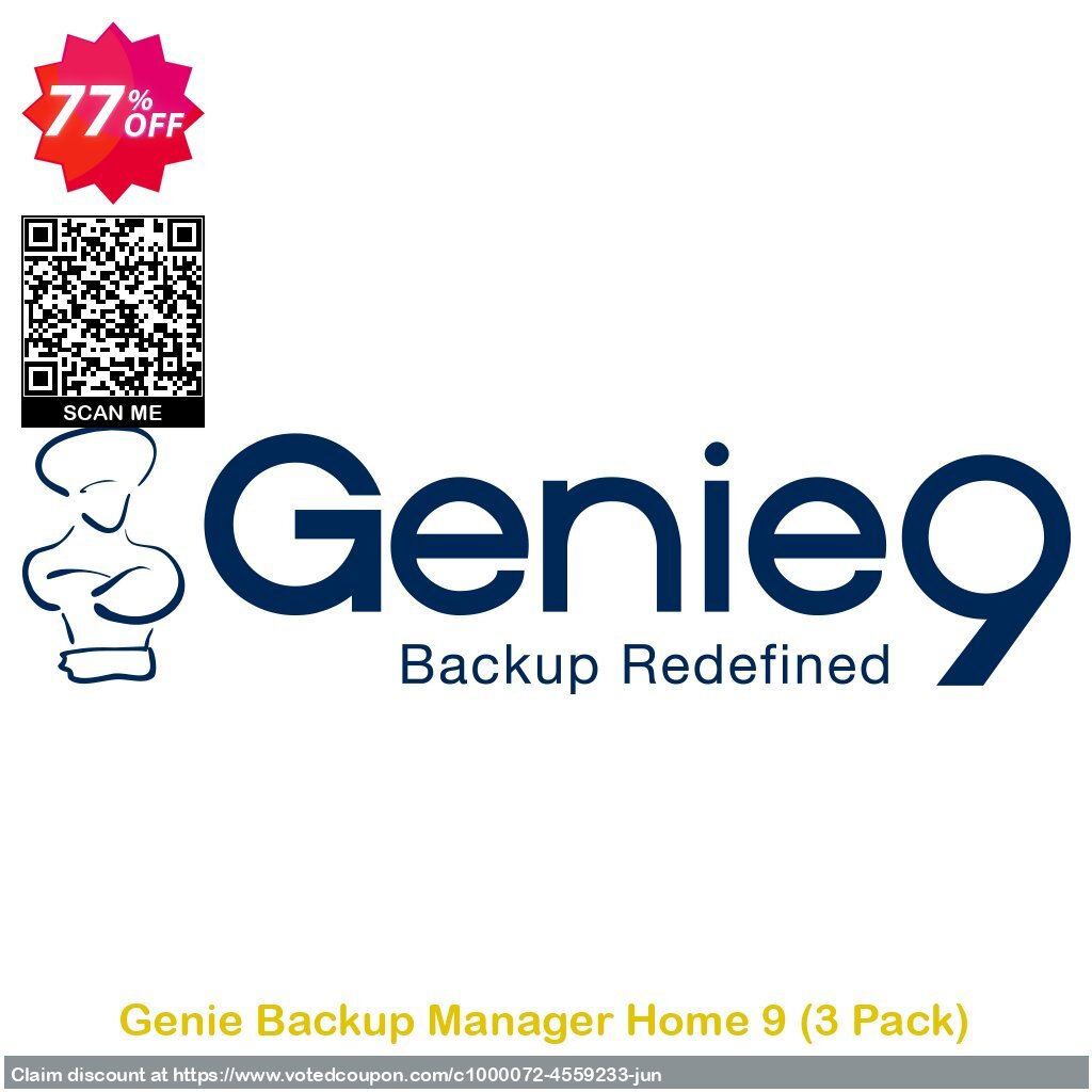 Genie Backup Manager Home 9, 3 Pack  Coupon, discount Genie Backup Manager Home 9 - 3 Pack amazing offer code 2024. Promotion: amazing offer code of Genie Backup Manager Home 9 - 3 Pack 2024