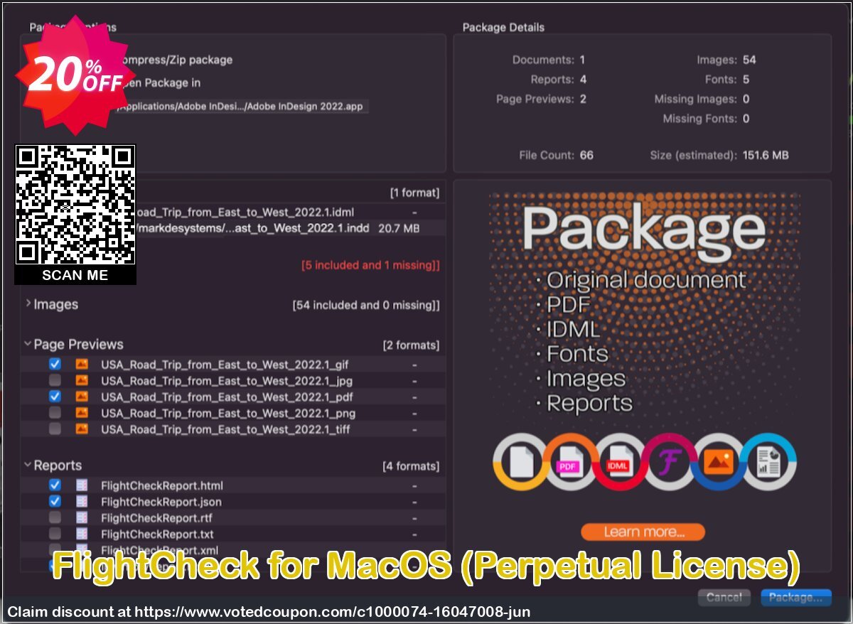 FlightCheck for MACOS, Perpetual Plan  Coupon, discount Promo: Mark Sales 15%. Promotion: Excellent sales code of FlightCheck Mac 32-bit (Perpetual License) 2024