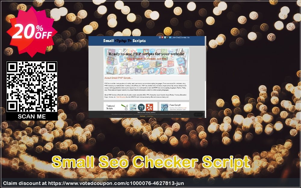Small Seo Checker Script Coupon, discount Small Seo Checker Script Dreaded discount code 2024. Promotion: excellent promo code of Small Seo Checker Script 2024