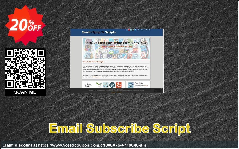 Email Subscribe Script Coupon, discount Email Subscribe Script Big promotions code 2024. Promotion: hottest sales code of Email Subscribe Script 2024