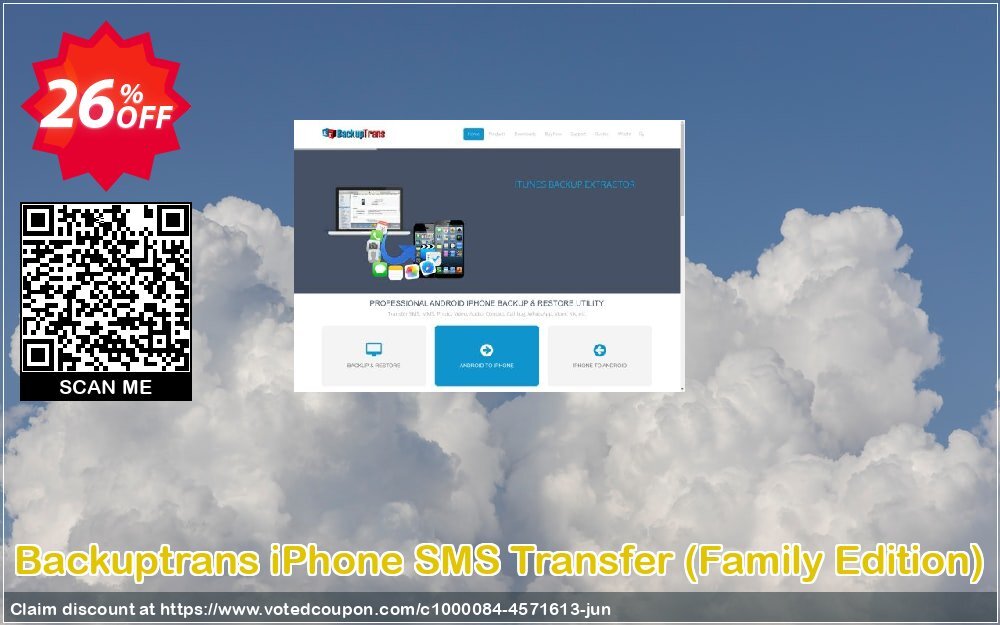 Backuptrans iPhone SMS Transfer, Family Edition  Coupon Code Jun 2024, 26% OFF - VotedCoupon