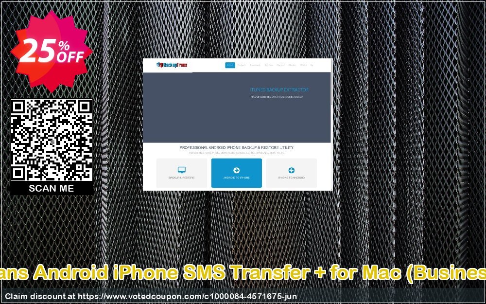 Backuptrans Android iPhone SMS Transfer + for MAC, Business Edition  Coupon, discount Holiday Deals. Promotion: awful discounts code of Backuptrans Android iPhone SMS Transfer + for Mac (Business Edition) 2024