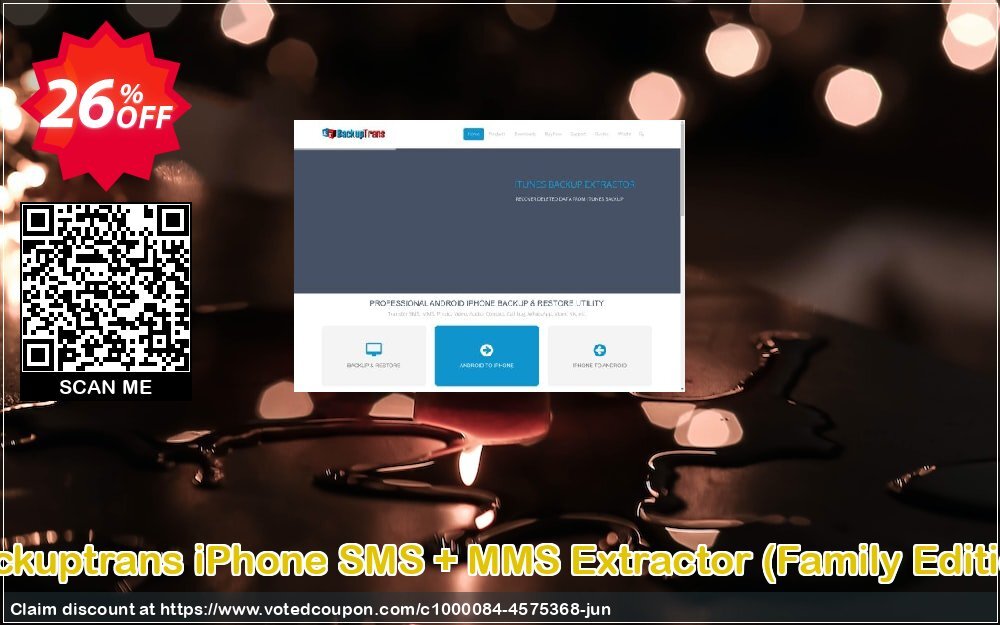 Backuptrans iPhone SMS + MMS Extractor, Family Edition  Coupon Code Jun 2024, 26% OFF - VotedCoupon