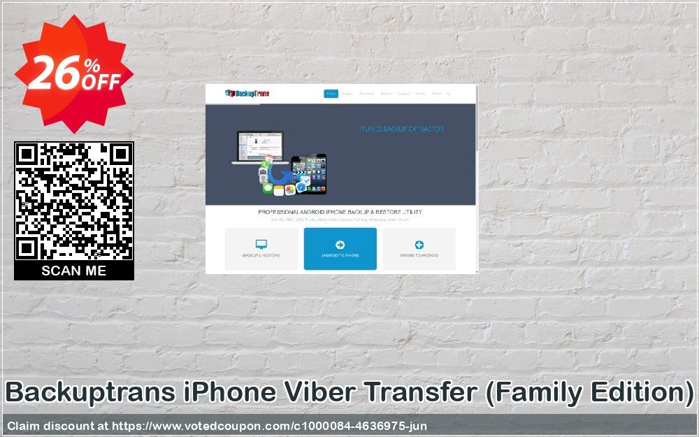 Backuptrans iPhone Viber Transfer, Family Edition  Coupon Code Jun 2024, 26% OFF - VotedCoupon