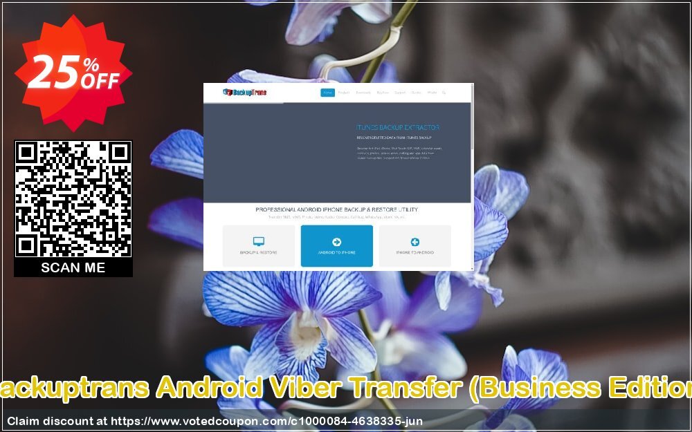 Backuptrans Android Viber Transfer, Business Edition  Coupon, discount Backuptrans Android Viber Transfer (Business Edition) exclusive discounts code 2024. Promotion: special promo code of Backuptrans Android Viber Transfer (Business Edition) 2024