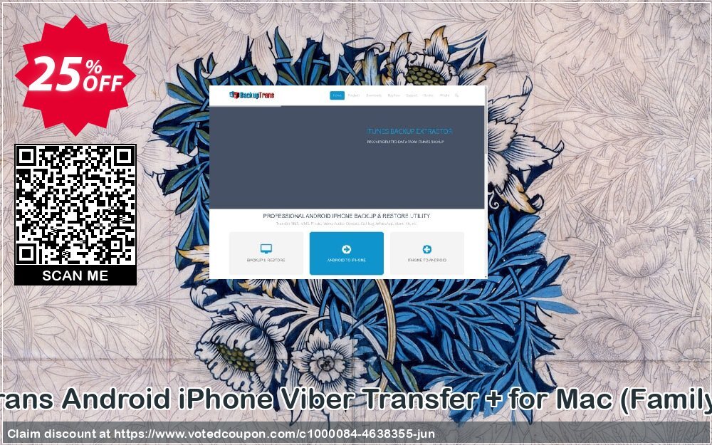 Backuptrans Android iPhone Viber Transfer + for MAC, Family Edition  Coupon, discount Back to School Discount. Promotion: best discount code of Backuptrans Android iPhone Viber Transfer + for Mac (Family Edition) 2024