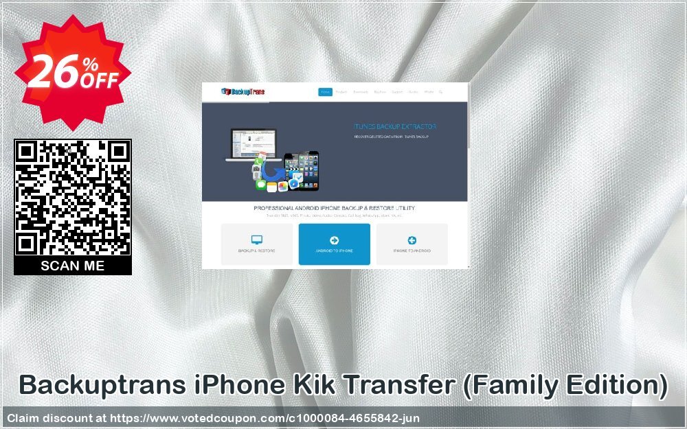Backuptrans iPhone Kik Transfer, Family Edition  Coupon, discount Backuptrans iPhone Kik Transfer (Family Edition) stunning discounts code 2024. Promotion: amazing promo code of Backuptrans iPhone Kik Transfer (Family Edition) 2024