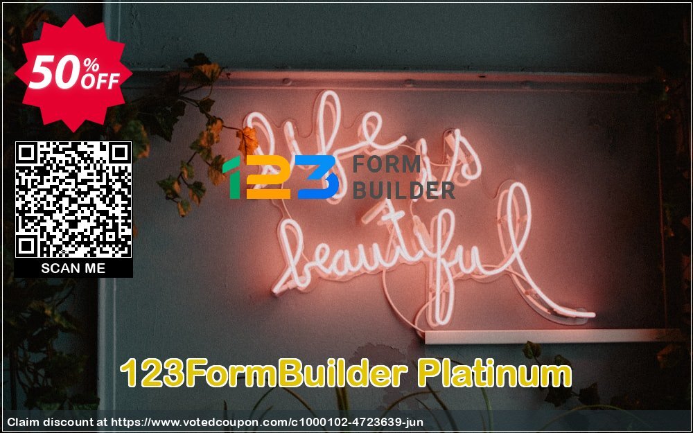 123FormBuilder Platinum Coupon, discount Default Affiliate PROMO. Promotion: best promotions code of 123FormBuilder Platinum Plan -- yearly subscription 2024