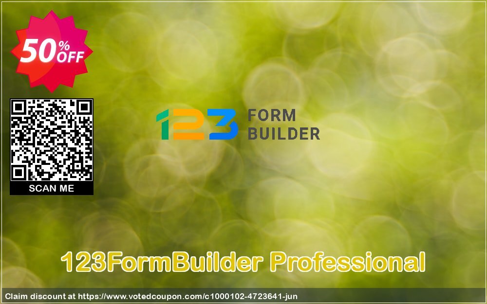 123FormBuilder Professional Coupon, discount Default Affiliate PROMO. Promotion: hottest deals code of 123FormBuilder Professional Plan -- yearly subscription 2024
