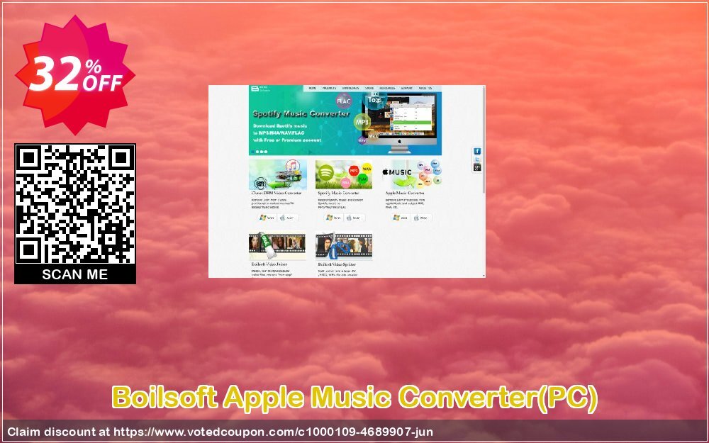 Boilsoft Apple Music Converter, PC  Coupon, discount Boilsoft Apple Music Converter(PC) imposing deals code 2024. Promotion: imposing deals code of Boilsoft Apple Music Converter(PC) 2024