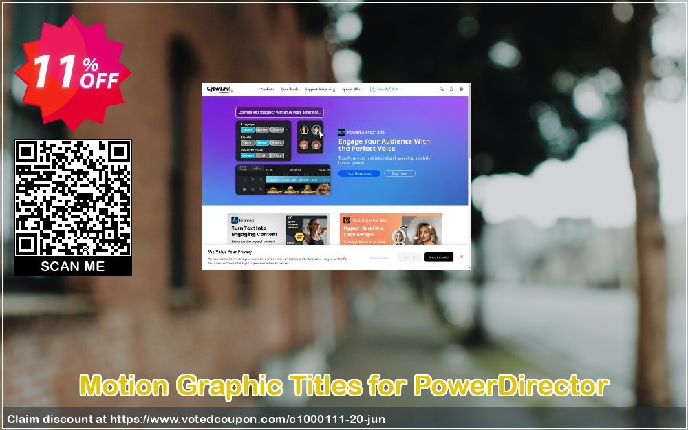 Motion Graphic Titles for PowerDirector Coupon Code Jun 2024, 11% OFF - VotedCoupon