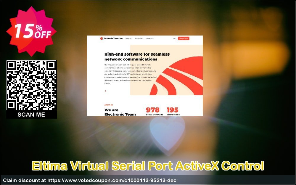 Eltima Virtual Serial Port ActiveX Control Coupon, discount 15% OFF Eltima Virtual Serial Port ActiveX Control, verified. Promotion: Staggering sales code of Eltima Virtual Serial Port ActiveX Control, tested & approved