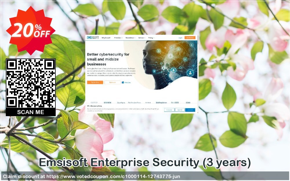 Emsisoft Enterprise Security, 3 years  Coupon, discount Emsisoft Enterprise Security fearsome discounts code 2024. Promotion: fearsome discounts code of Emsisoft Enterprise Security 2024