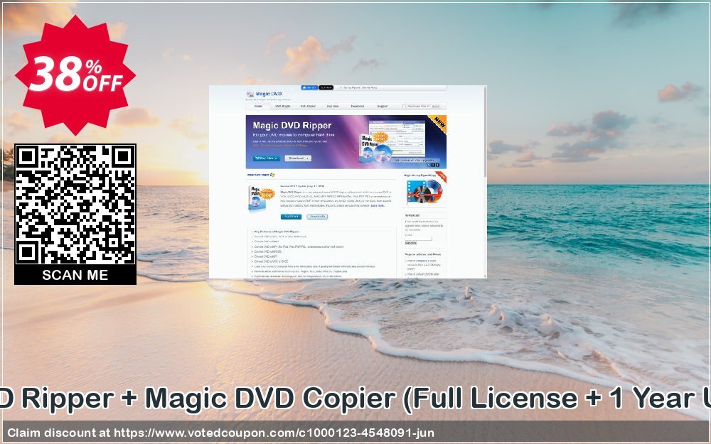 Magic DVD Ripper + Magic DVD Copier, Full Plan + Yearly Upgrades  Coupon, discount Promotion offer for mdr+mdc(FL+1). Promotion: impressive discounts code of Magic DVD Ripper + DVD Copier (Full License + 1 Year Upgrades) 2024
