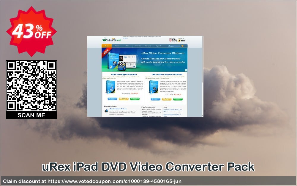 uRex iPad DVD Video Converter Pack Coupon, discount Bundle Discount. Promotion: big discounts code of uRex iPad DVD Video Converter Pack 2024