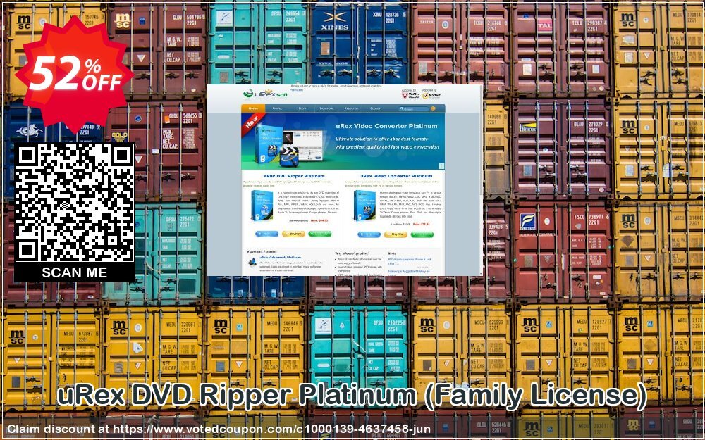 uRex DVD Ripper Platinum, Family Plan  Coupon, discount 50% Off. Promotion: big discount code of uRex DVD Ripper Platinum (Family License) 2024