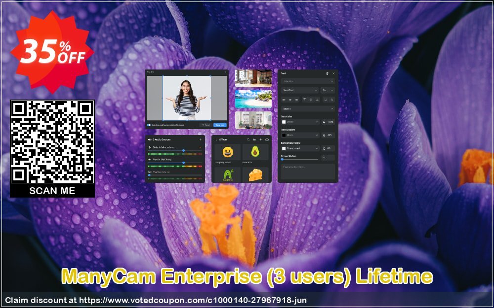 ManyCam Enterprise, 3 users Lifetime