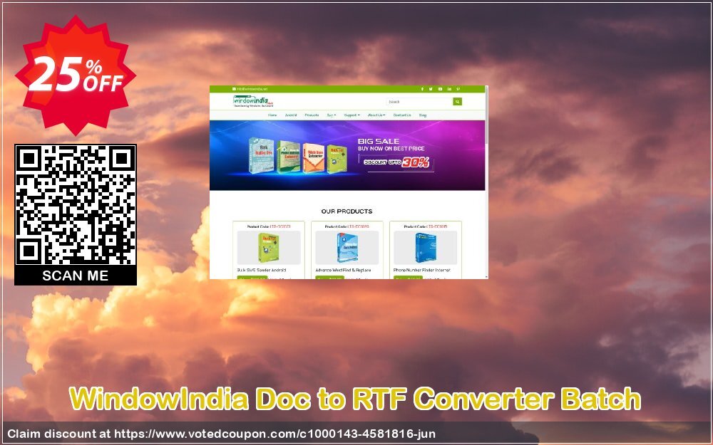 WindowIndia Doc to RTF Converter Batch Coupon, discount Christmas OFF. Promotion: awful promo code of Doc to RTF Converter Batch 2024