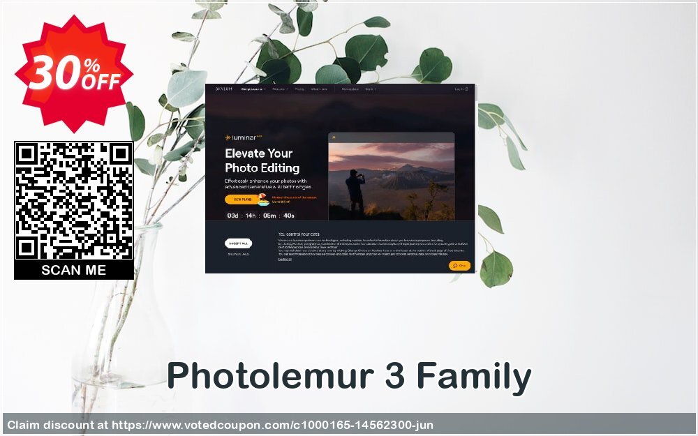 Photolemur 3 Family Coupon, discount Photolemur 3 Family License Offer 30% OFF  amazing sales code 2024. Promotion: amazing sales code of Photolemur 3 Family License Offer 30% OFF  2024
