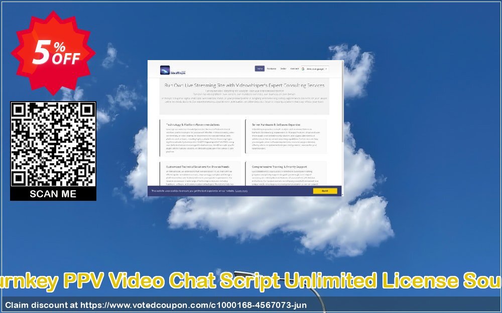 VideoGirls BiZ Turnkey PPV Video Chat Script Unlimited Plan Source Resell Rights Coupon, discount Give Me Five 5% Discount. Promotion: awful discount code of VideoGirls BiZ Turnkey PPV Video Chat Script Unlimited License Source Resell Rights 2024