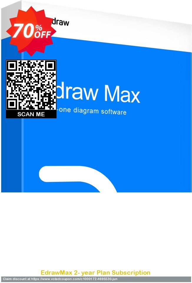 EdrawMax 2- year Plan Subscription Coupon, discount 10 dollar off for edraw max. Promotion: amazing discount code of Edraw Max Perpetual License 2024