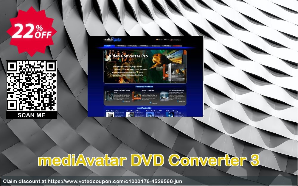mediAvatar DVD Converter 3 Coupon, discount mediAvatar DVD Converter 3 exclusive promo code 2024. Promotion: exclusive promo code of mediAvatar DVD Converter 3 2024