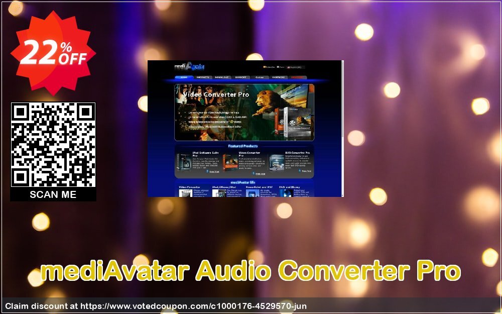 mediAvatar Audio Converter Pro Coupon, discount mediAvatar Audio Converter Pro wonderful promotions code 2024. Promotion: wonderful promotions code of mediAvatar Audio Converter Pro 2024
