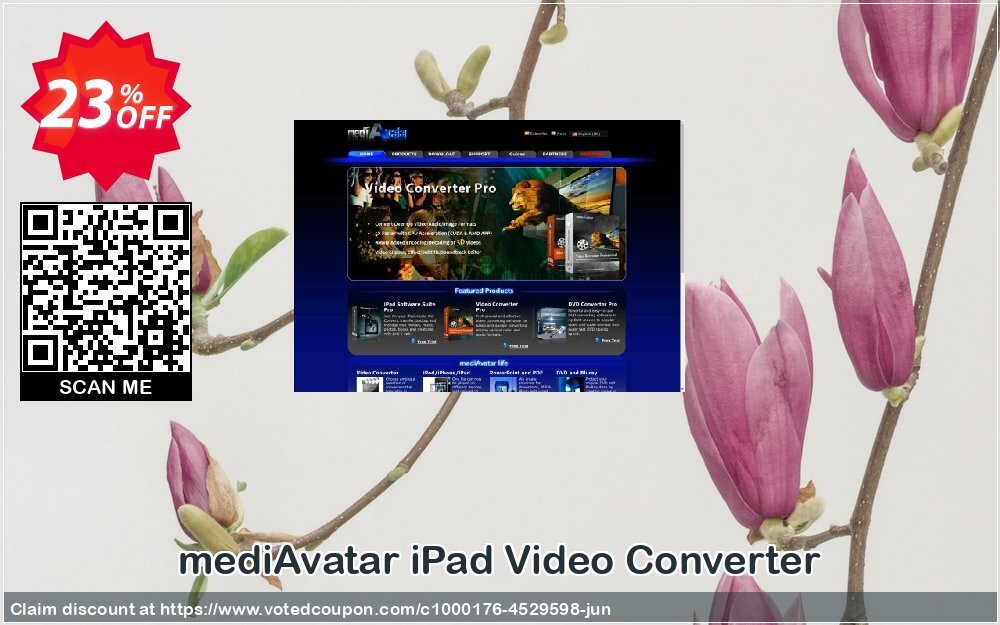 mediAvatar iPad Video Converter Coupon, discount mediAvatar iPad Video Converter stirring promotions code 2024. Promotion: stirring promotions code of mediAvatar iPad Video Converter 2024