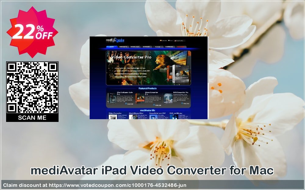 mediAvatar iPad Video Converter for MAC Coupon, discount mediAvatar iPad Video Converter for Mac big discount code 2024. Promotion: big discount code of mediAvatar iPad Video Converter for Mac 2024