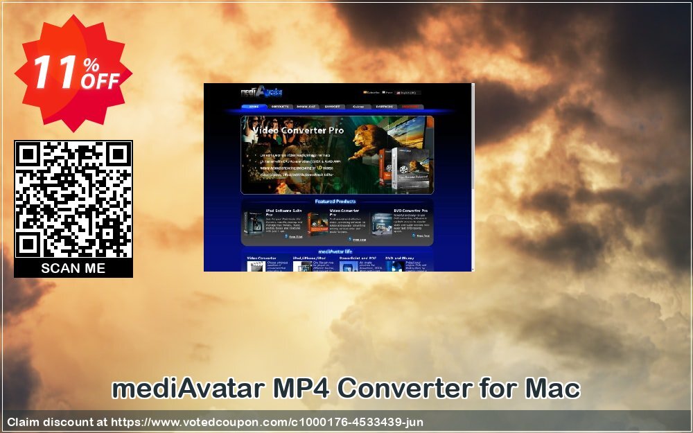 mediAvatar MP4 Converter for MAC Coupon, discount mediAvatar MP4 Converter for Mac stirring promo code 2024. Promotion: stirring promo code of mediAvatar MP4 Converter for Mac 2024