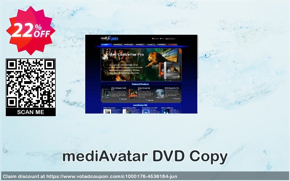 mediAvatar DVD Copy Coupon, discount mediAvatar DVD Copy awful discounts code 2024. Promotion: awful discounts code of mediAvatar DVD Copy 2024