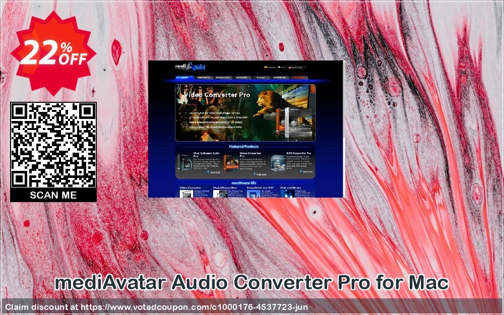mediAvatar Audio Converter Pro for MAC Coupon, discount mediAvatar Audio Converter Pro for Mac marvelous promo code 2024. Promotion: marvelous promo code of mediAvatar Audio Converter Pro for Mac 2024