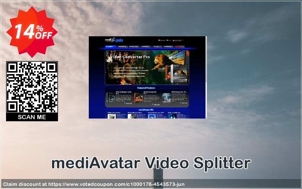 mediAvatar Video Splitter Coupon, discount mediAvatar Video Splitter hottest offer code 2024. Promotion: hottest offer code of mediAvatar Video Splitter 2024