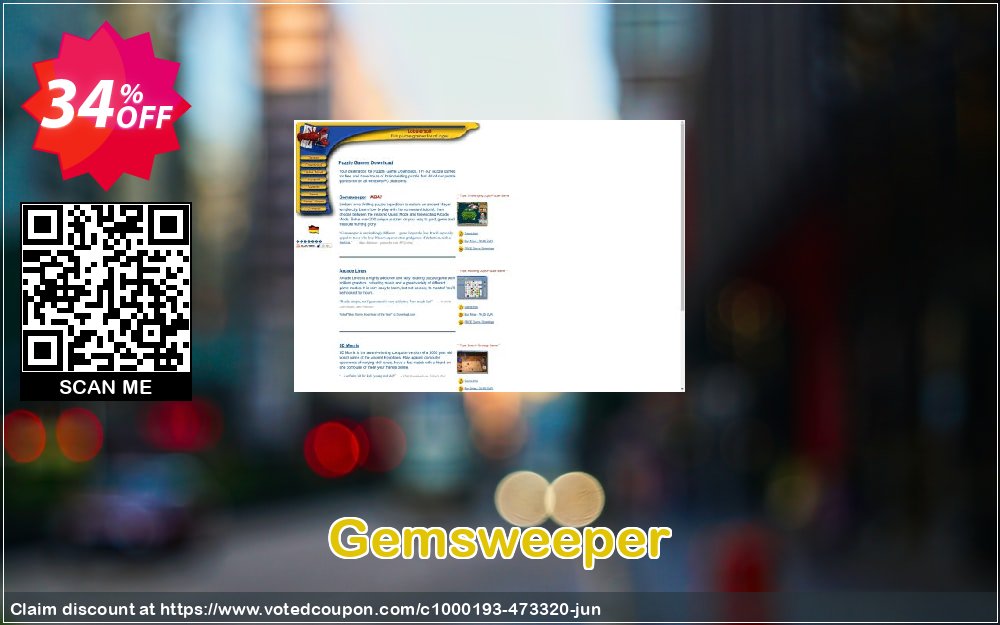 Gemsweeper Coupon, discount Affiliates 30% off. Promotion: fearsome discounts code of Gemsweeper 2024