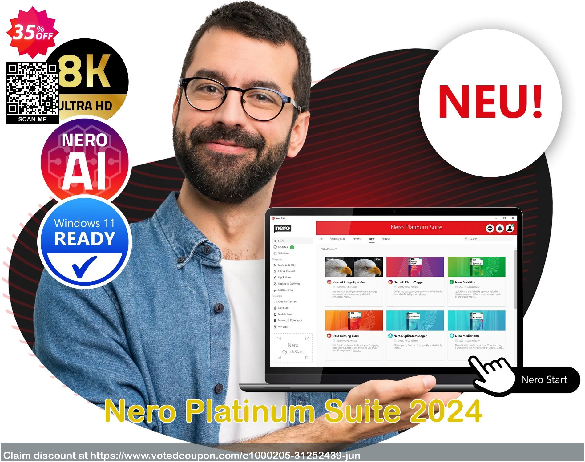 Nero Platinum Suite 2024 Coupon Code Jun 2024, 35% OFF - VotedCoupon