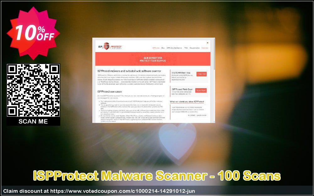 ISPProtect Malware Scanner - 100 Scans Coupon, discount ISPProtect Malware Scanner - 100 Scans wondrous promo code 2024. Promotion: wondrous promo code of ISPProtect Malware Scanner - 100 Scans 2024