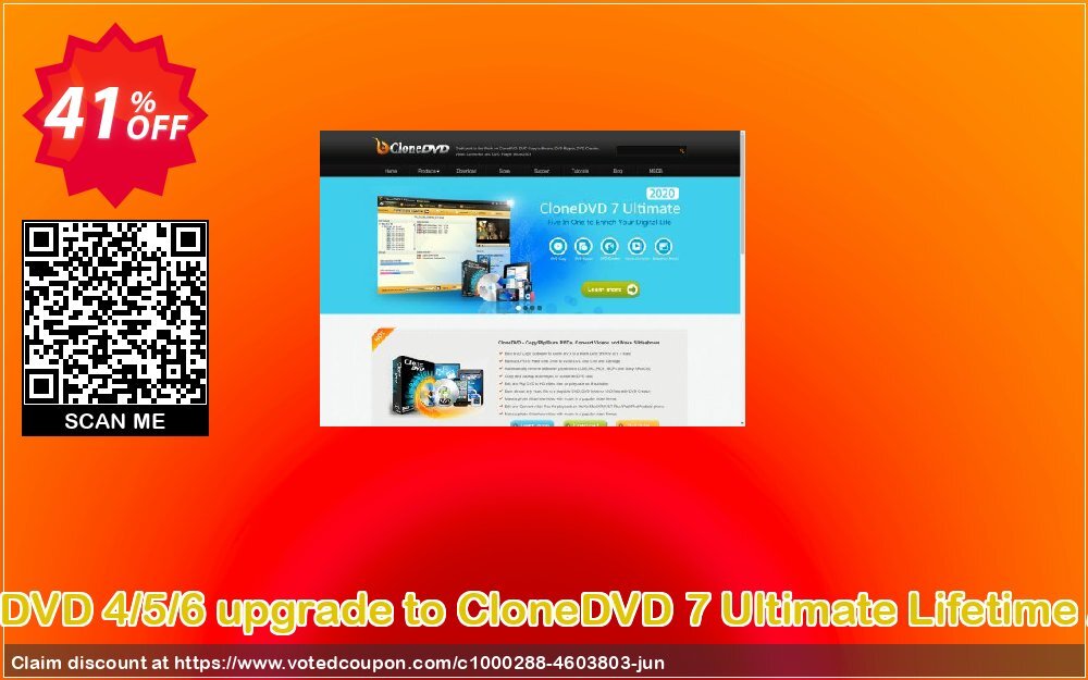 CloneDVD 4/5/6 upgrade to CloneDVD 7 Ultimate Lifetime / 1 PC Coupon, discount CloneDVD 4/5/6 upgrade to CloneDVD 7 Ultimate Lifetime / 1 PC awful discounts code 2024. Promotion: awful discounts code of CloneDVD 4/5/6 upgrade to CloneDVD 7 Ultimate Lifetime / 1 PC 2024