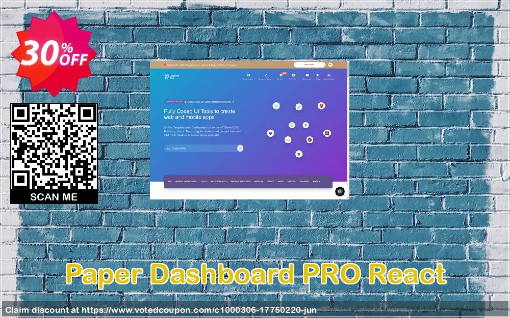 Paper Dashboard PRO React Coupon, discount Paper Dashboard PRO React Big promotions code 2024. Promotion: exclusive offer code of Paper Dashboard PRO React 2024