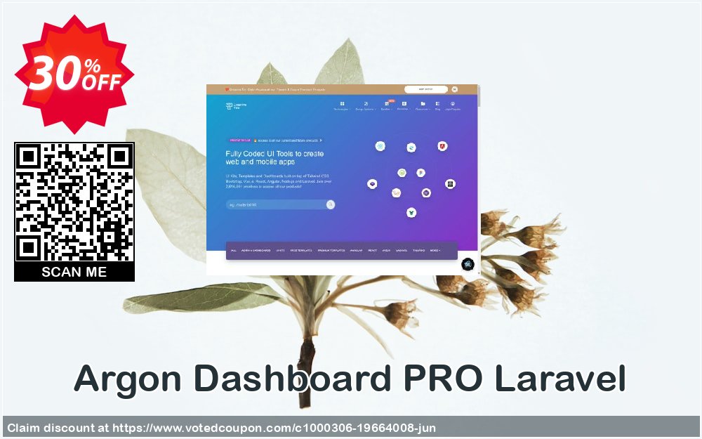 Argon Dashboard PRO Laravel Coupon, discount Argon Dashboard PRO Laravel Awesome deals code 2024. Promotion: stunning promo code of Argon Dashboard PRO Laravel 2024