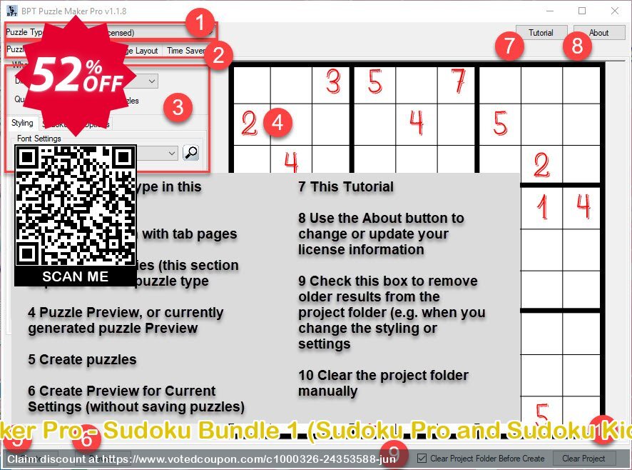 Puzzle Maker Pro - Sudoku Bundle 1, Sudoku Pro and Sudoku Kids Edition  Coupon, discount Puzzle Maker Pro Bundle 1 - Sudoku Pro and Sudoku Kids Edition special promo code 2024. Promotion: special promo code of Puzzle Maker Pro Bundle 1 - Sudoku Pro and Sudoku Kids Edition 2024