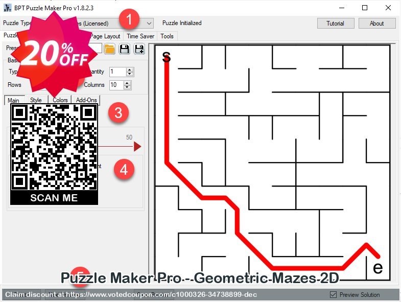 Puzzle Maker Pro - Geometric Mazes 2D Coupon, discount Puzzle Maker Pro - Geometric Mazes 2D Amazing deals code 2024. Promotion: Amazing deals code of Puzzle Maker Pro - Geometric Mazes 2D 2024