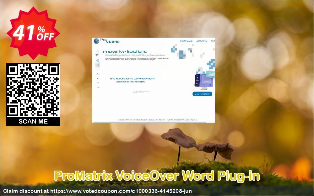 ProMatrix VoiceOver Word Plug-in Coupon, discount VoiceOver Word Plug-in super offer code 2024. Promotion: super offer code of VoiceOver Word Plug-in 2024