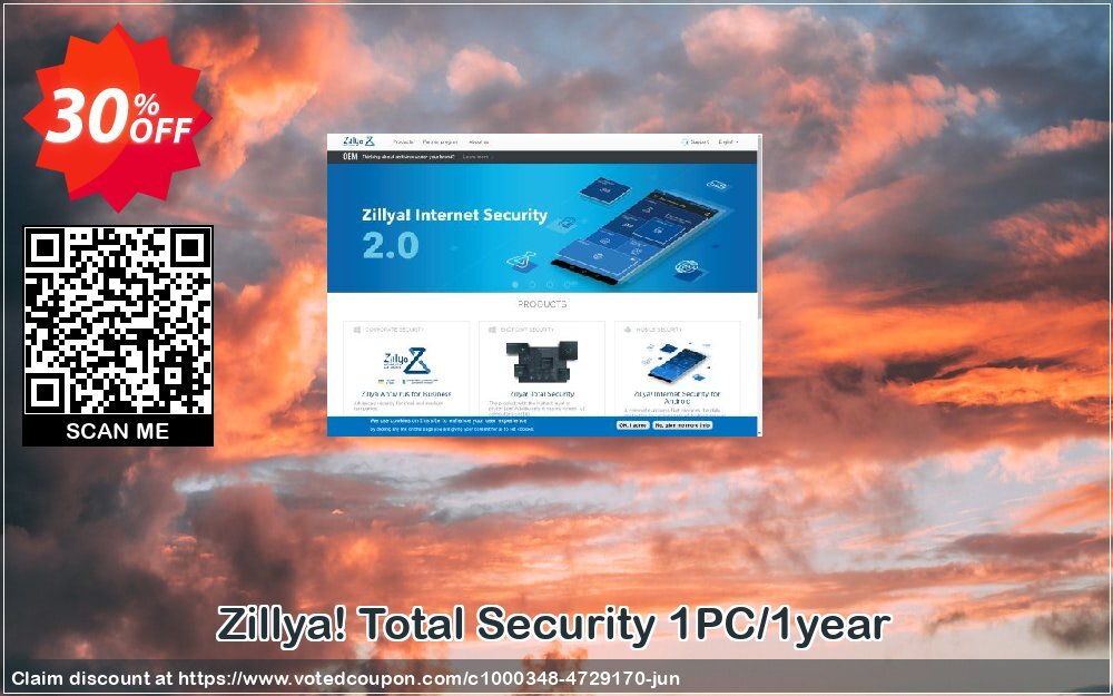 Zillya! Total Security 1PC/1year Coupon, discount Zillya! Total Security 1PC/1year Formidable offer code 2024. Promotion: fearsome discount code of Zillya! Total Security 1PC/1year 2024