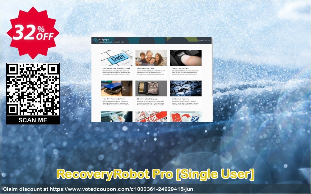 RecoveryRobot Pro /Single User/ Coupon, discount RecoveryRobot Pro [Single User] exclusive promotions code 2024. Promotion: exclusive promotions code of RecoveryRobot Pro [Single User] 2024
